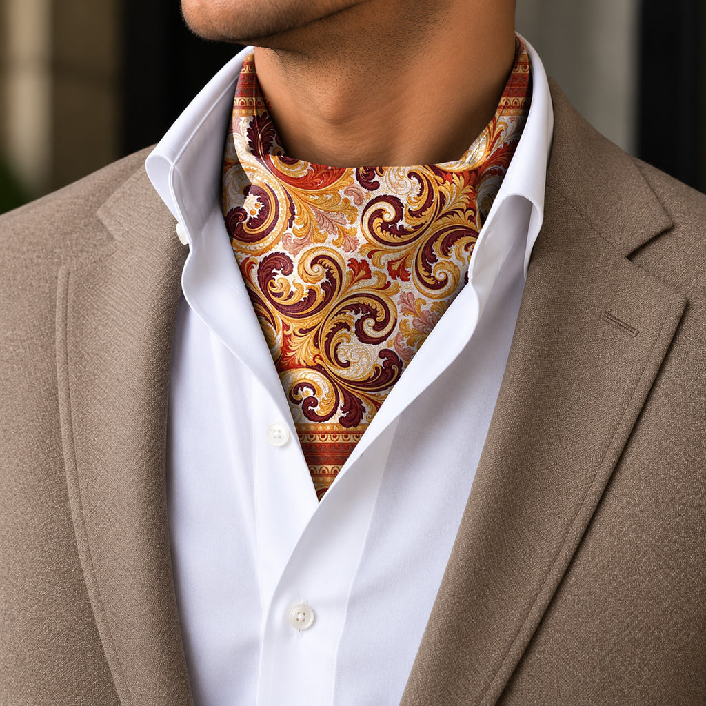ACANTHUS GLOW SILK ASCOT – PREMIUM COLLECTION