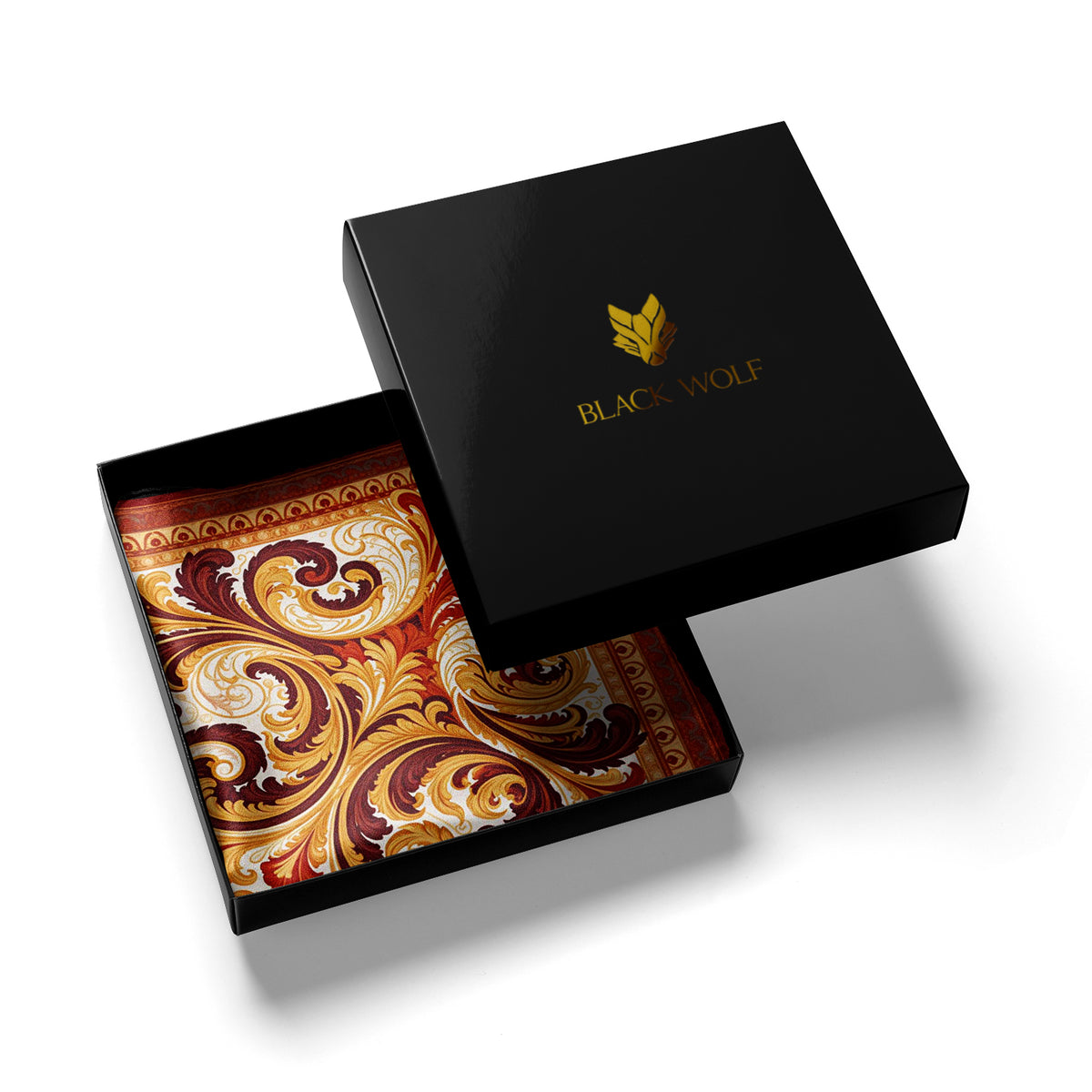 ACANTHUS GLOW SILK POCKET SQUARE