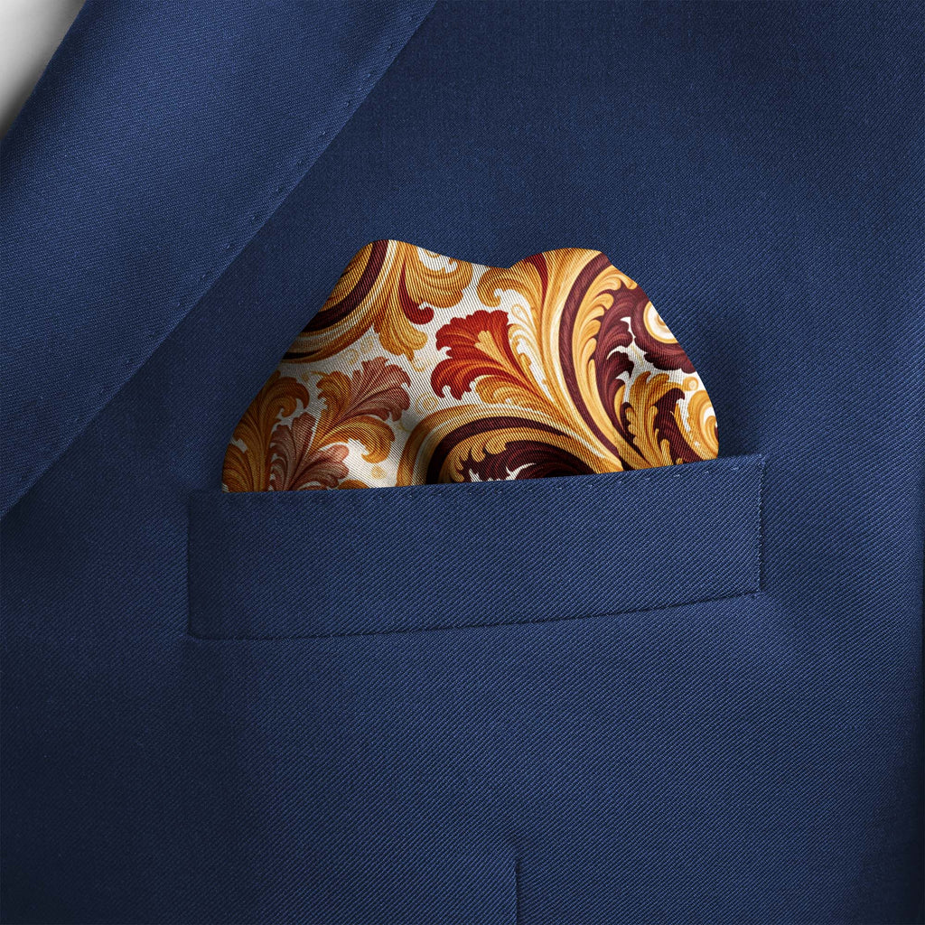 ACANTHUS GLOW SILK POCKET SQUARE