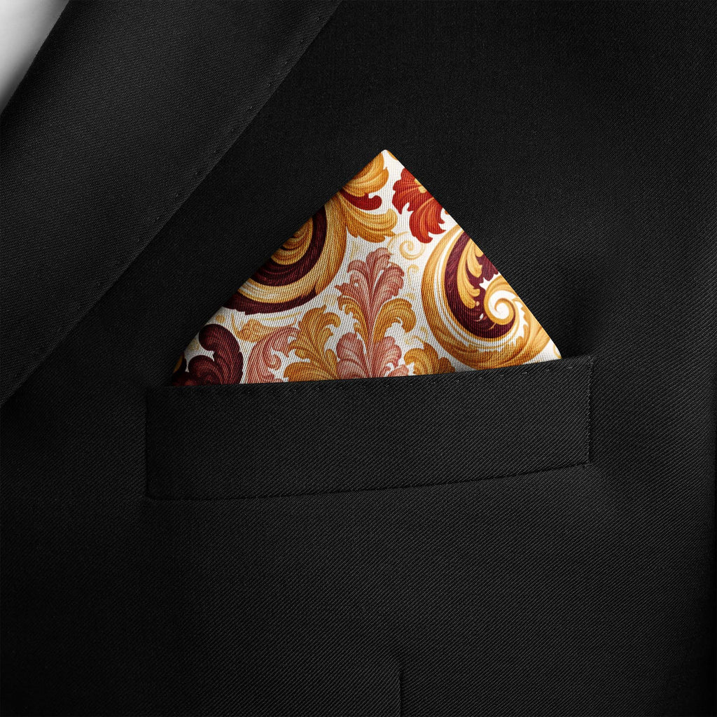 ACANTHUS GLOW SILK POCKET SQUARE