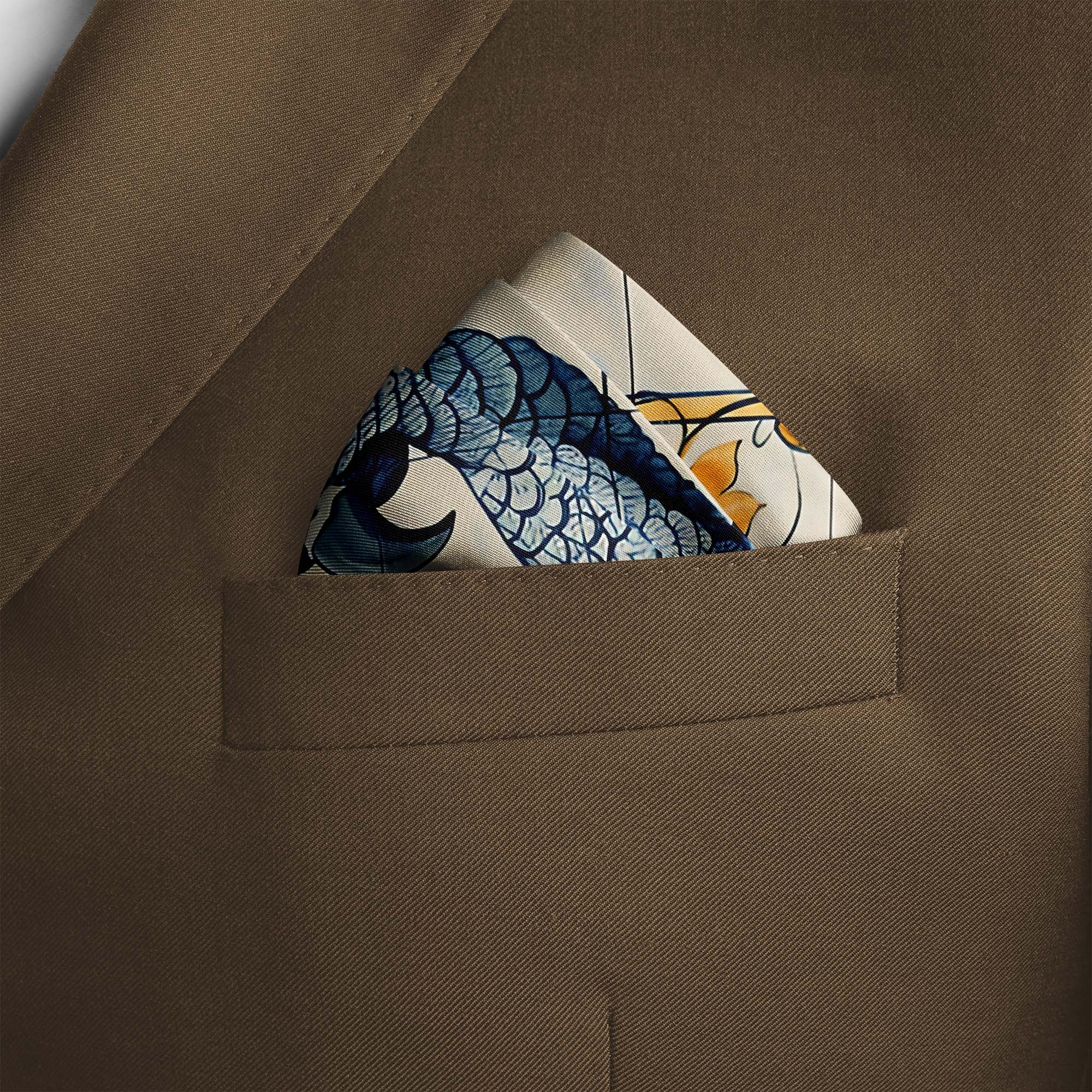 ALELUIA SILK POCKET SQUARE