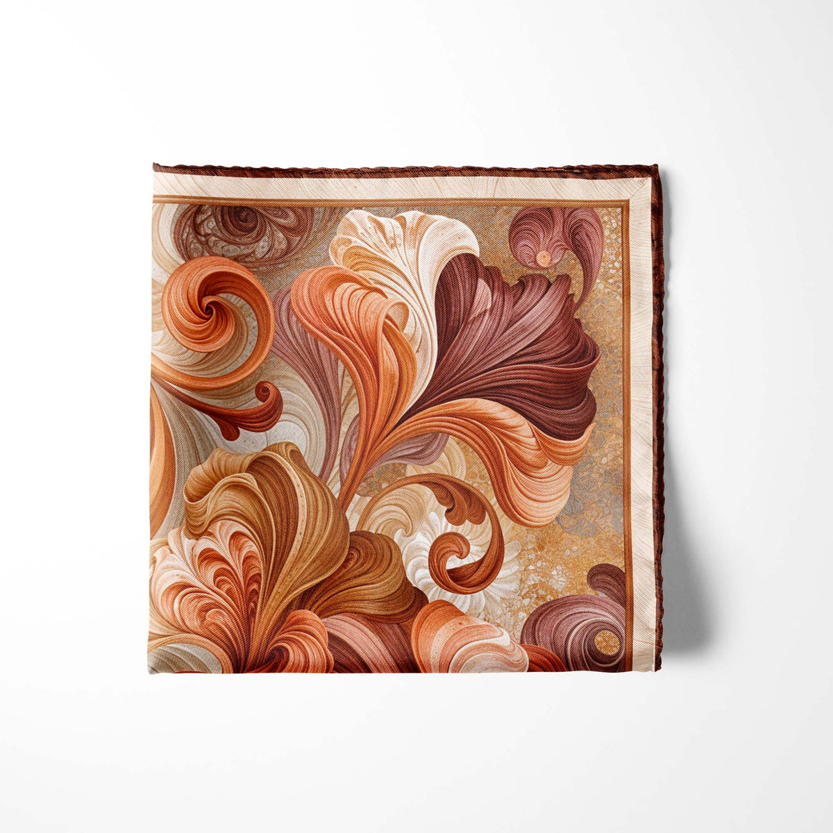 AMBER PETAL SILK POCKET SQUARE