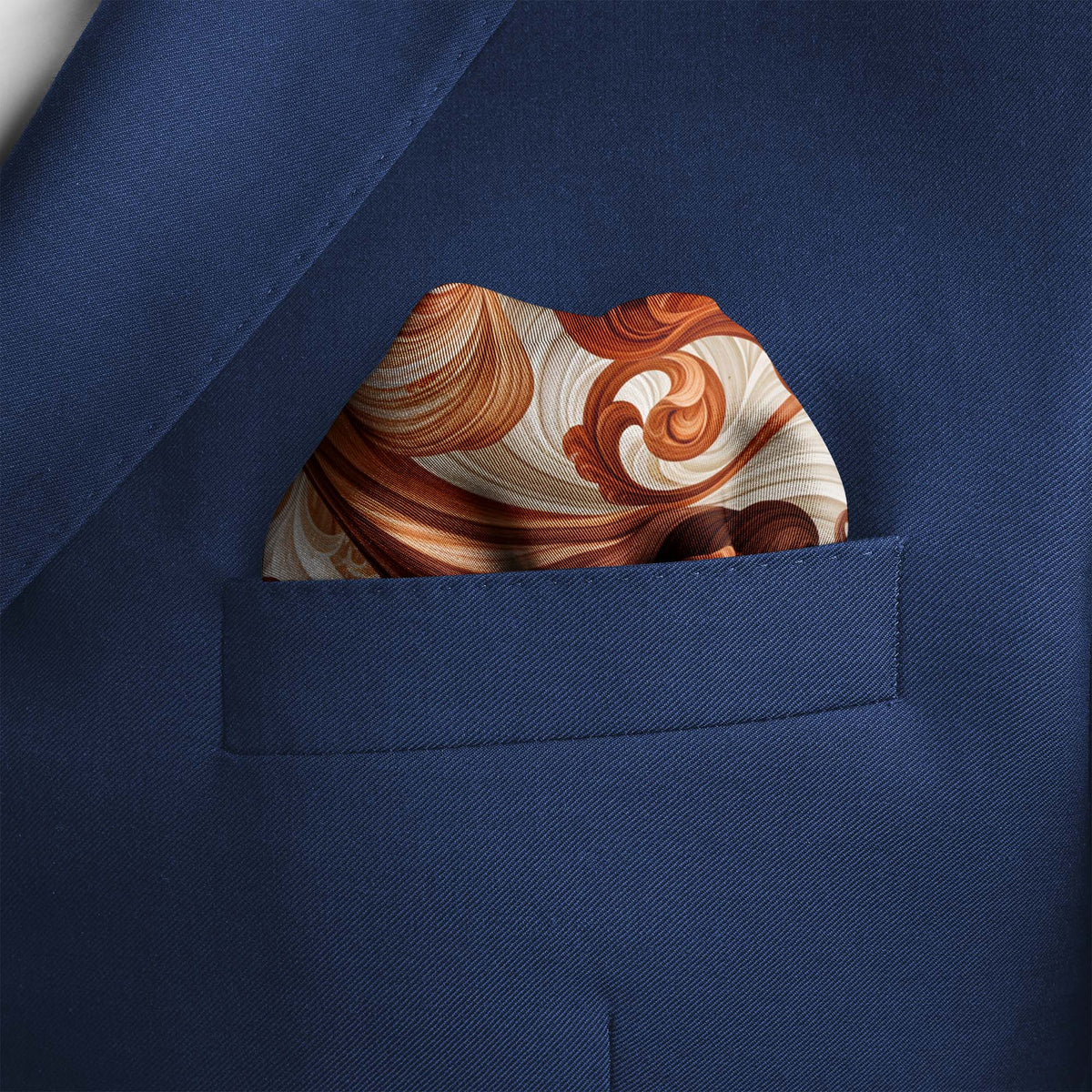 AMBER PETAL SILK POCKET SQUARE
