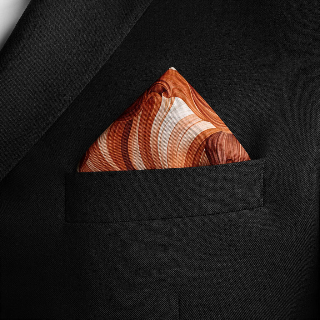 AMBER PETAL SILK POCKET SQUARE