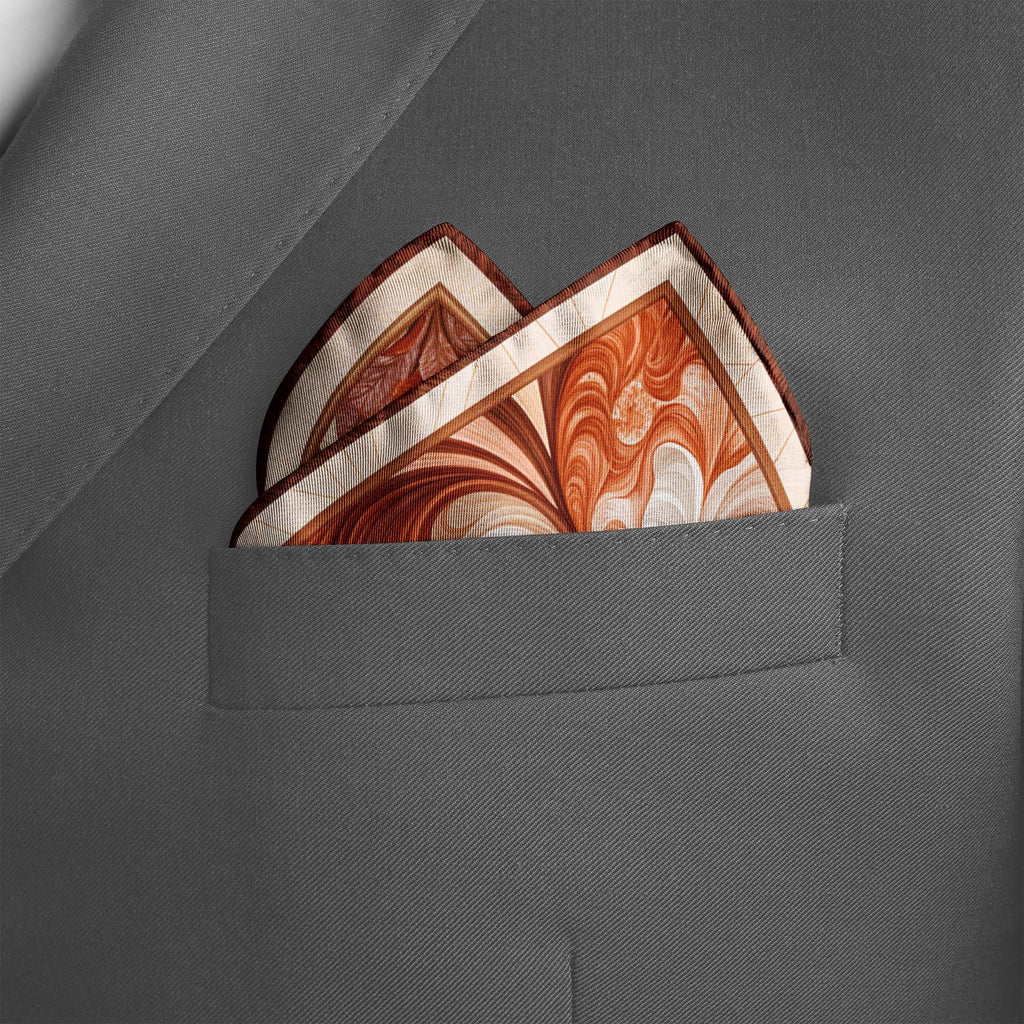 AMBER PETAL SILK POCKET SQUARE