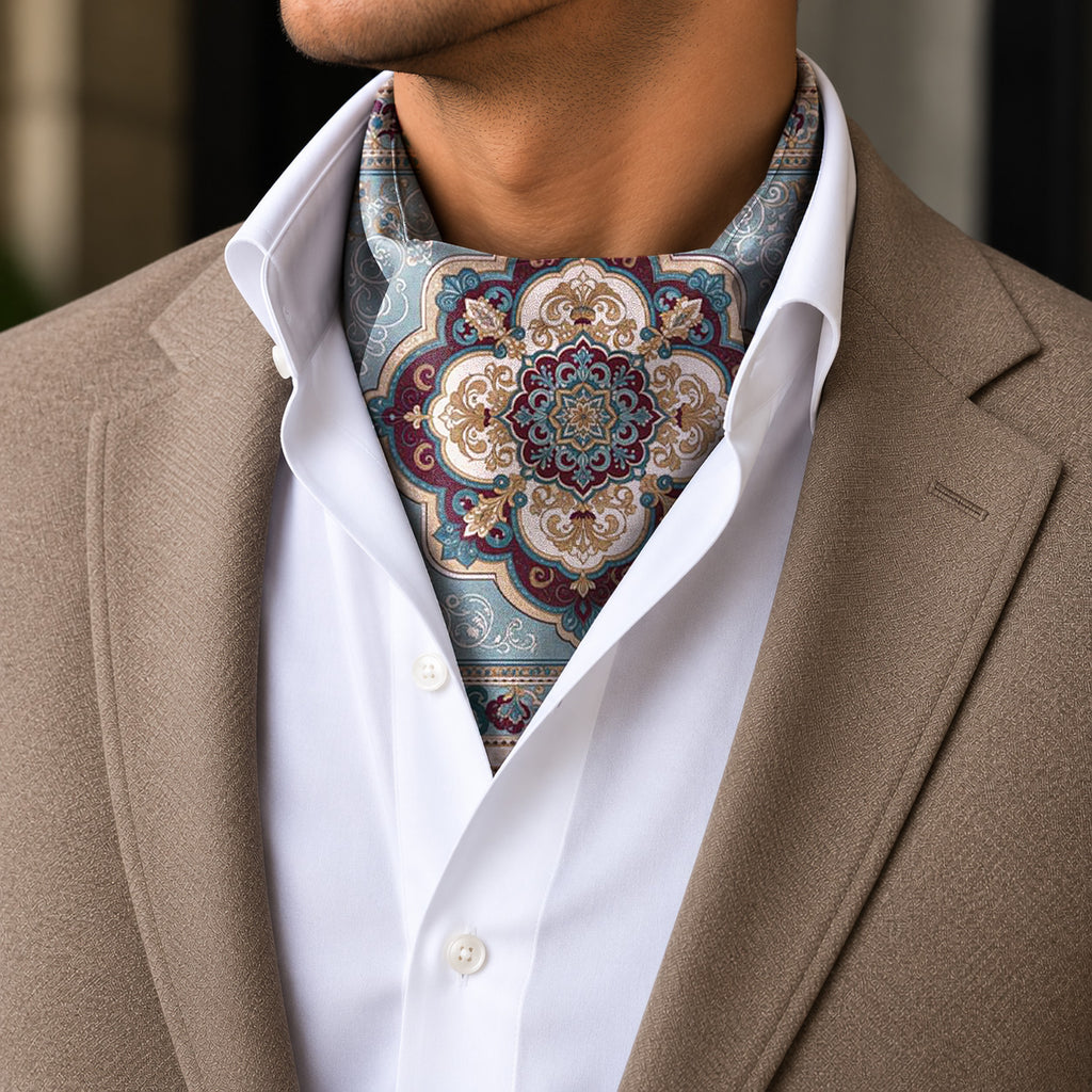 AMETHYST ROYALE SILK ASCOT – PREMIUM COLLECTION