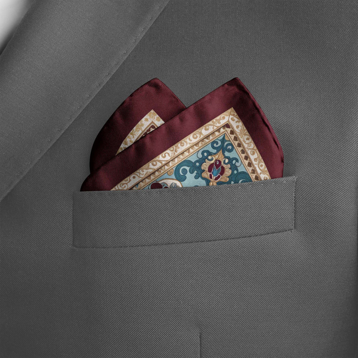 AMETHYST ROYALE SILK POCKET SQUARE