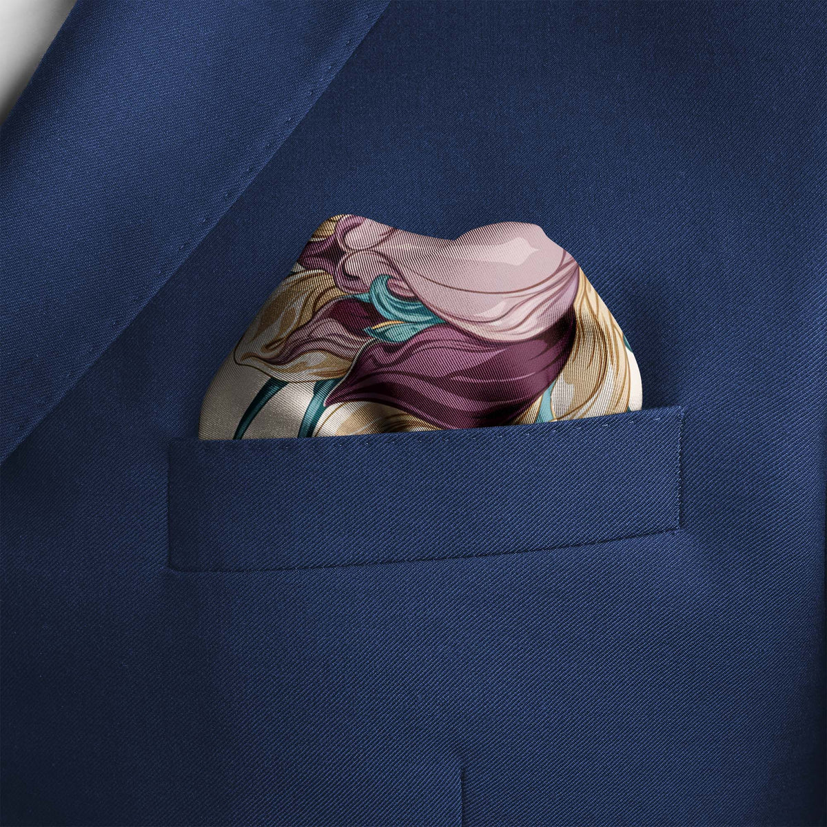 AMETHYST TULIP GRACE SILK POCKET SQUARE