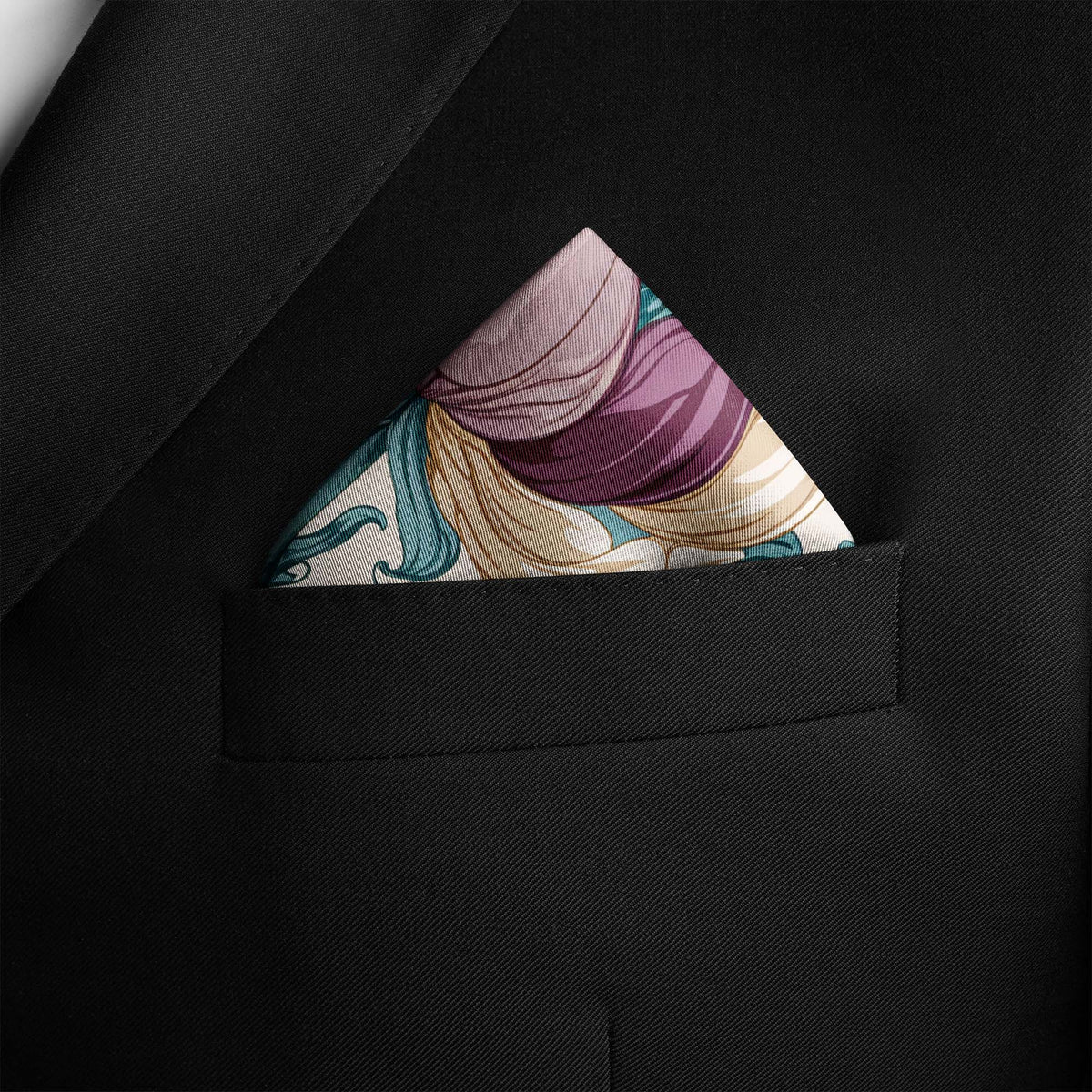 AMETHYST TULIP GRACE SILK POCKET SQUARE