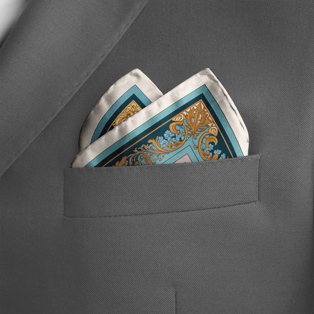 AMETHYST TULIP GRACE SILK POCKET SQUARE