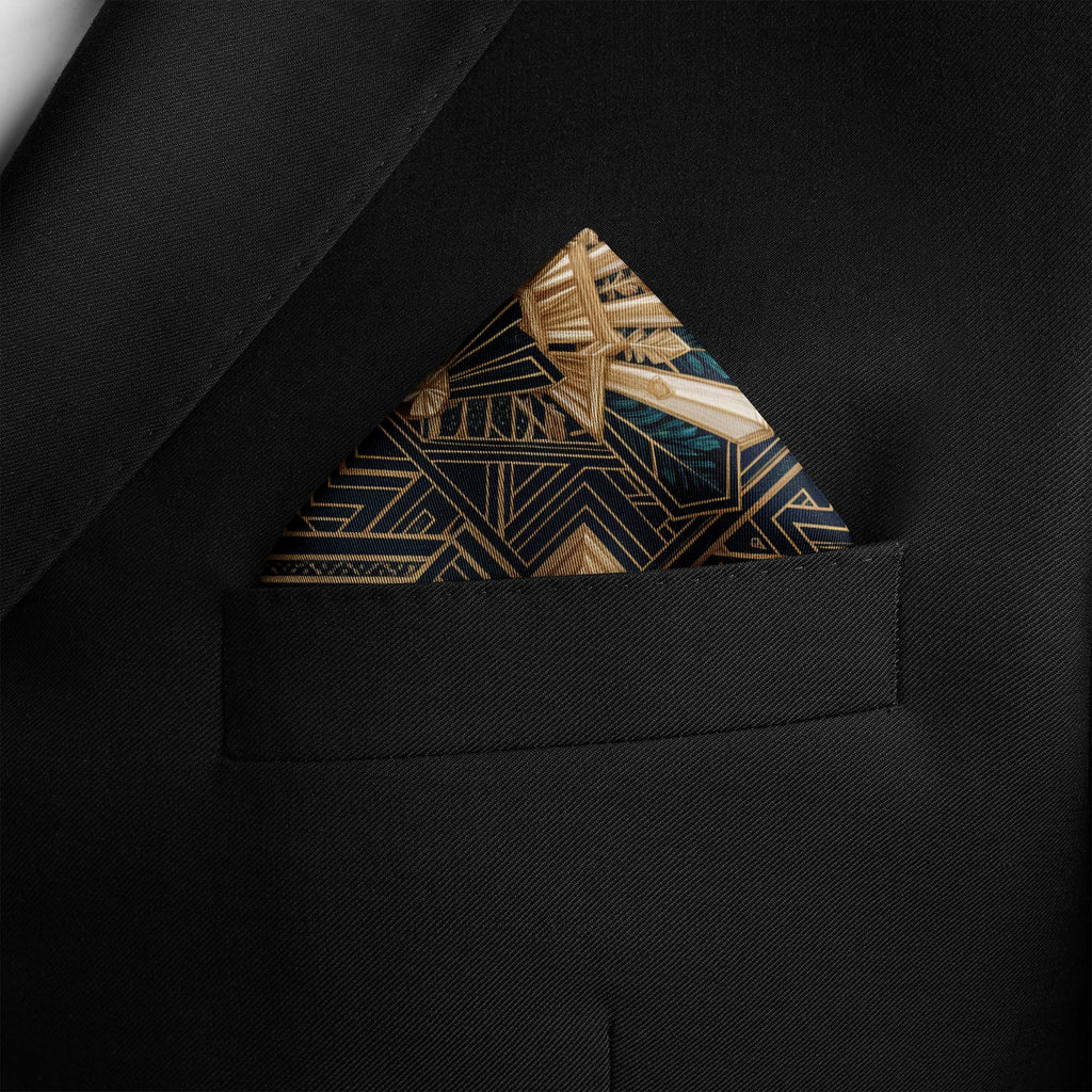 ART DECO SILK POCKET SQUARE