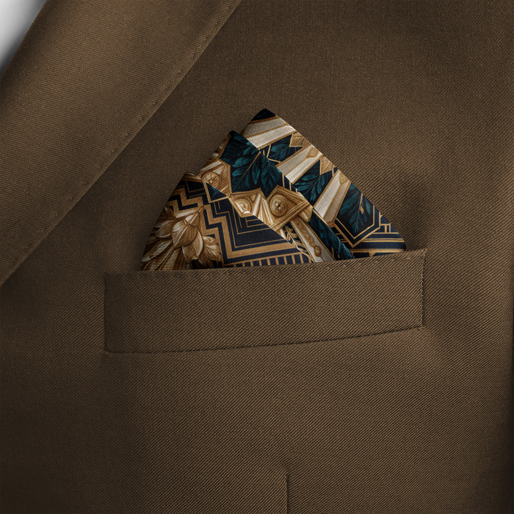 ART DECO SILK POCKET SQUARE