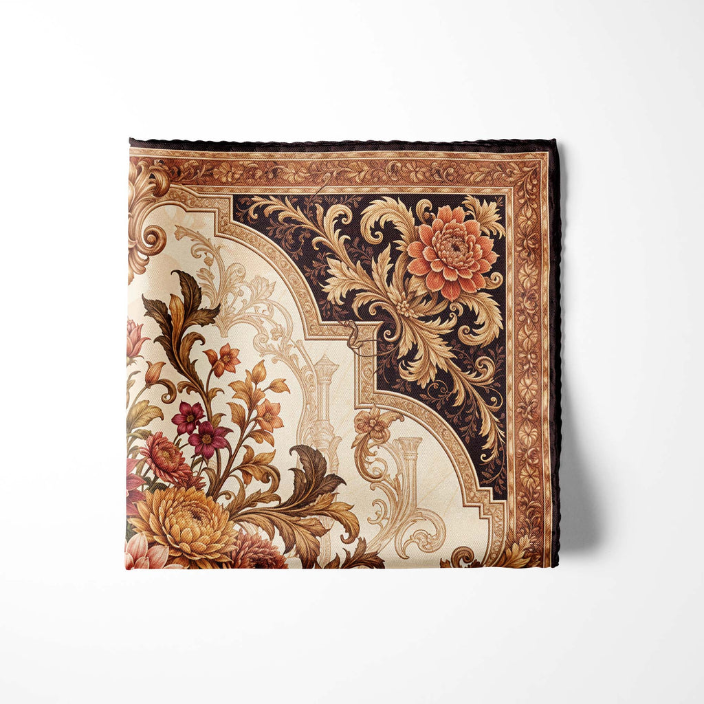 ART OF FLORAL SILK POCKET SQUARE