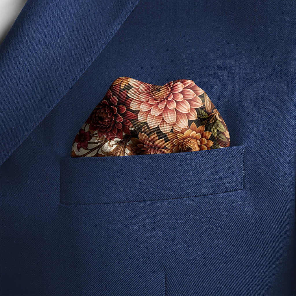 ART OF FLORAL SILK POCKET SQUARE