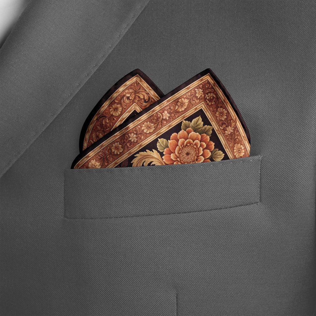ART OF FLORAL SILK POCKET SQUARE