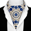 AZURE BLOOM SILK ASCOT – PREMIUM COLLECTION