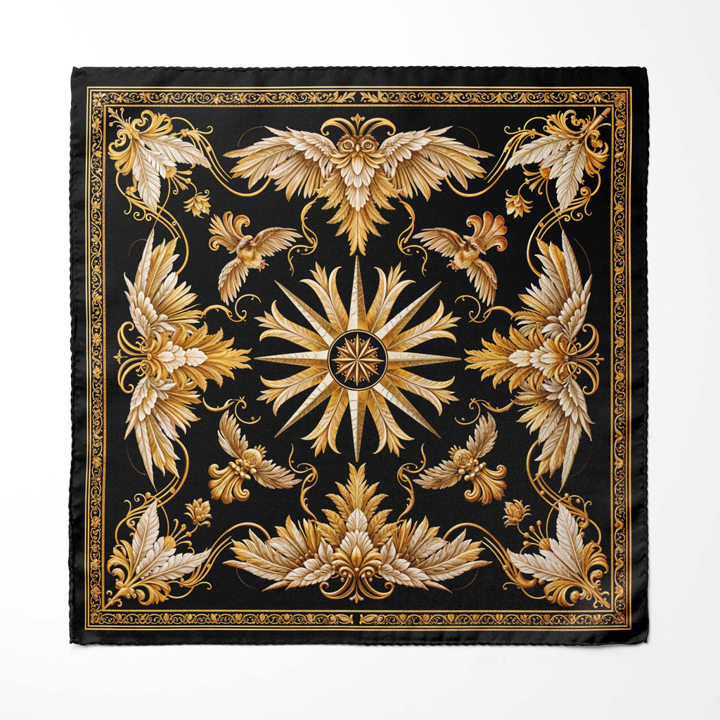 ATHENA NOCTURNE SILK POCKET SQUARE