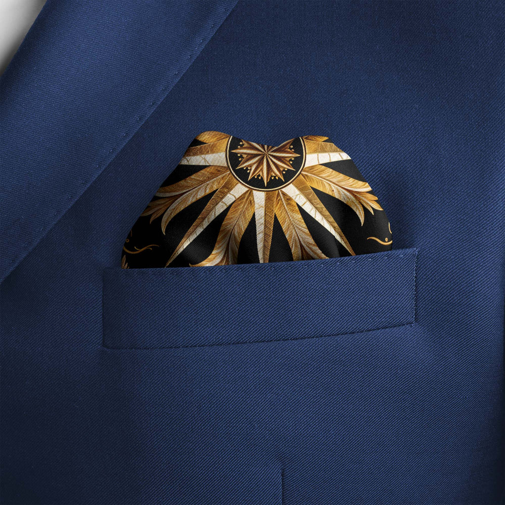 ATHENA NOCTURNE SILK POCKET SQUARE