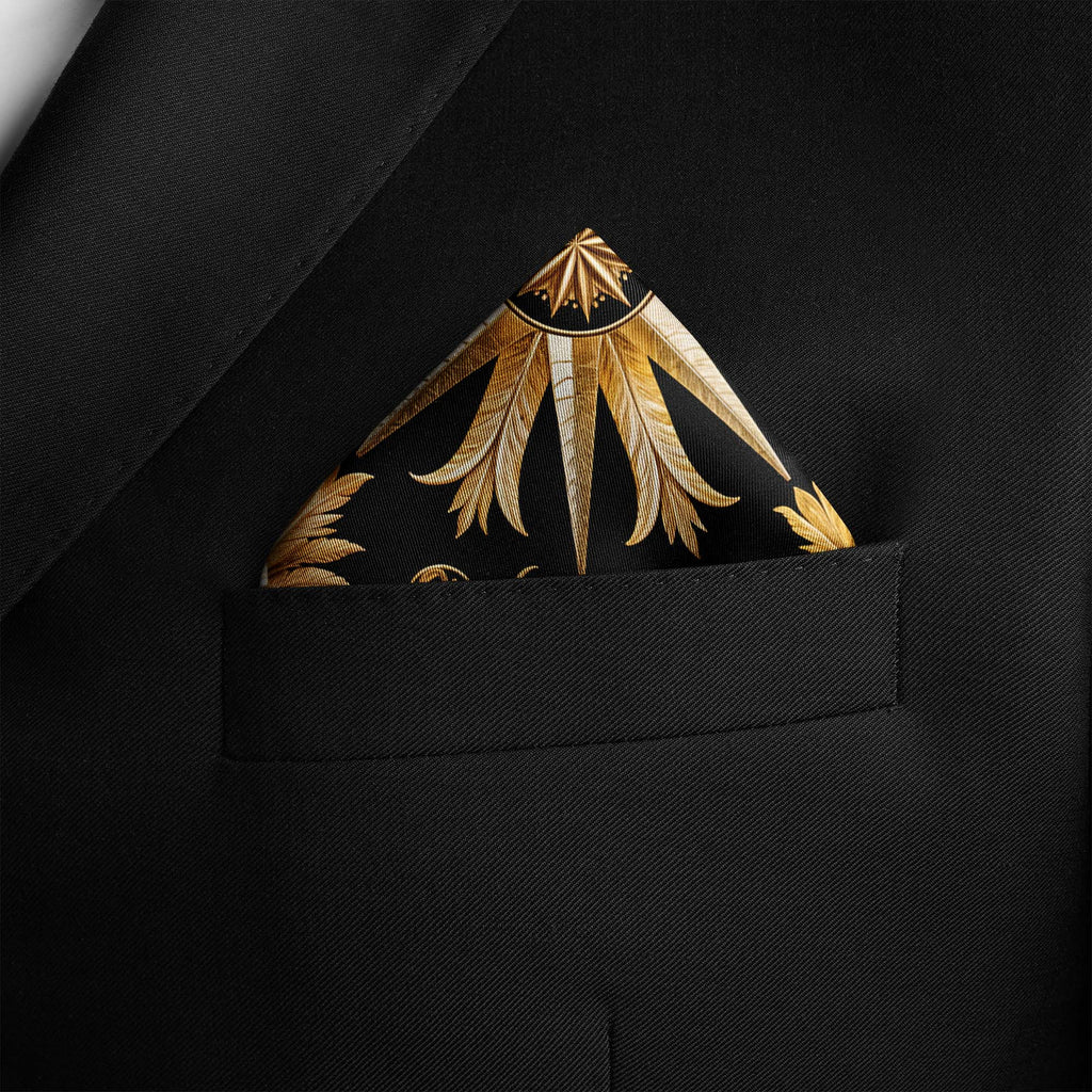 ATHENA NOCTURNE SILK POCKET SQUARE