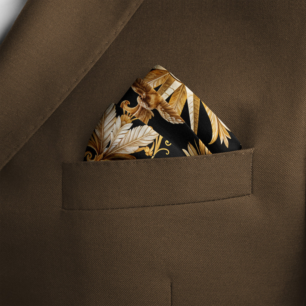 ATHENA NOCTURNE SILK POCKET SQUARE