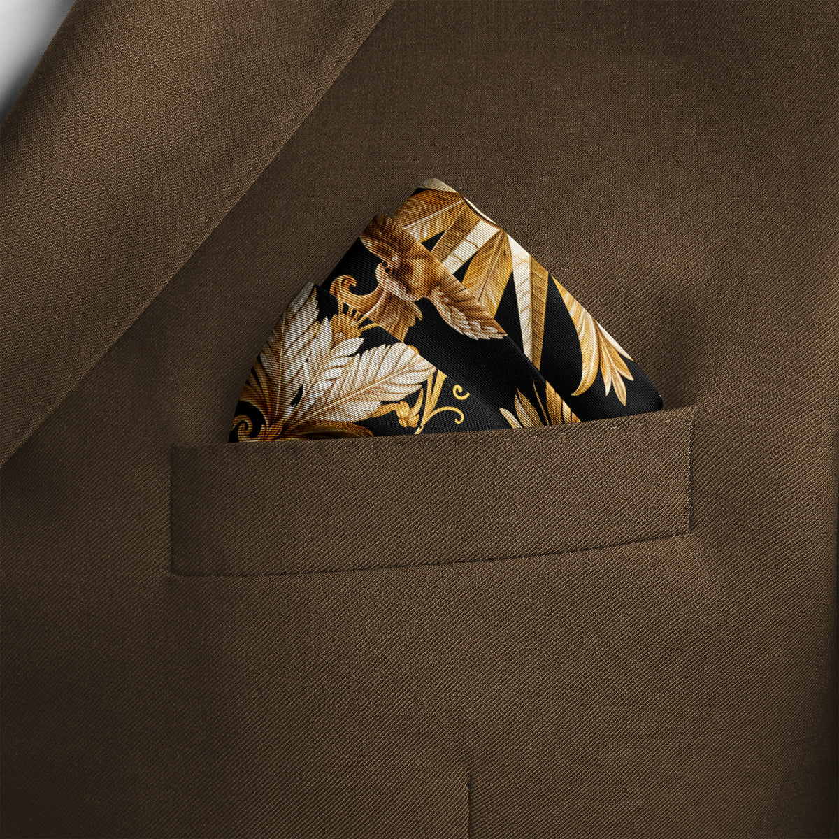 ATHENA NOCTURNE SILK POCKET SQUARE