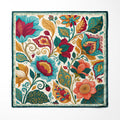 AURORA FOLK BLOOM SILK POCKET SQUARE