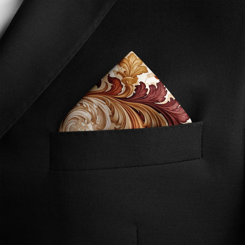 AUTUMN BAROQUE SILK POCKET SQUARE