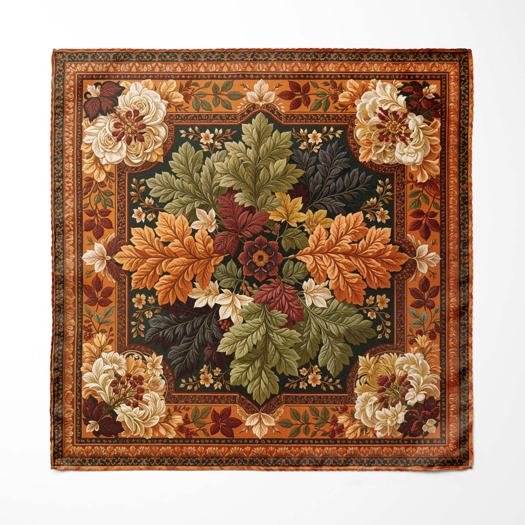 AUTUMN GARDEN SILK POCKET SQUARE