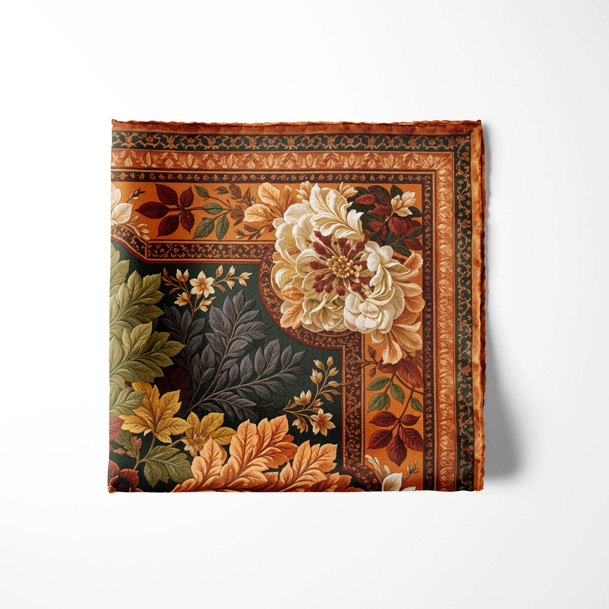 AUTUMN GARDEN SILK POCKET SQUARE