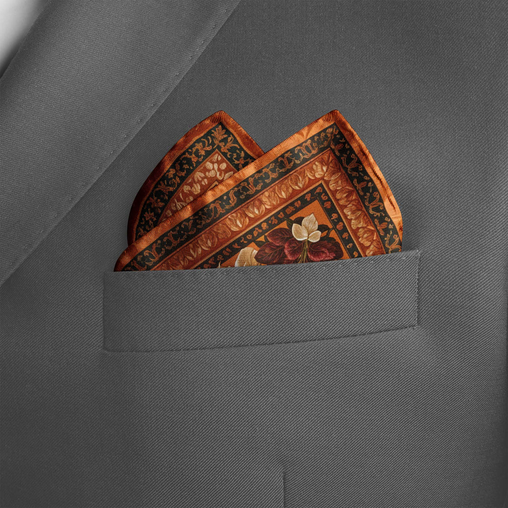 AUTUMN GARDEN SILK POCKET SQUARE