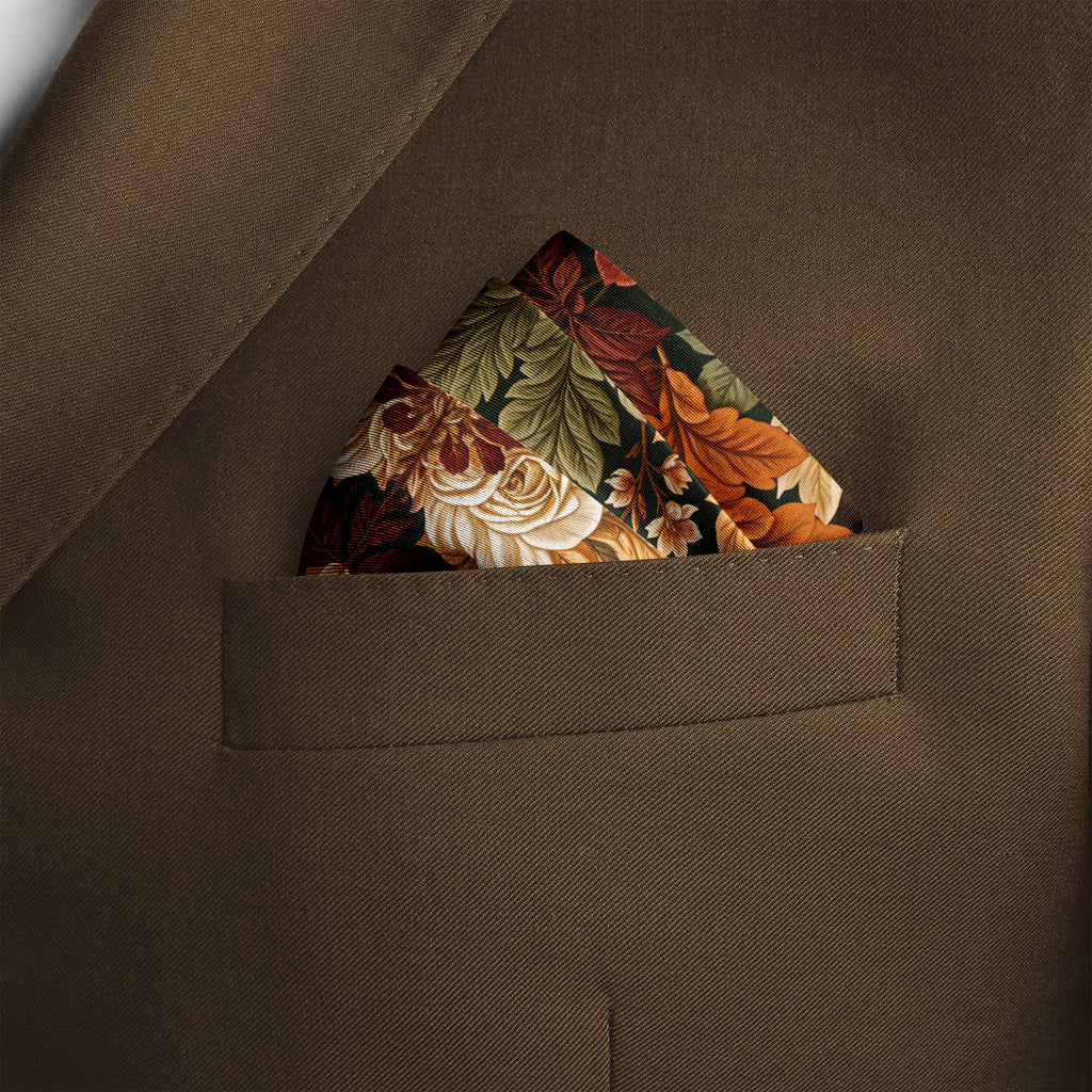 AUTUMN GARDEN SILK POCKET SQUARE