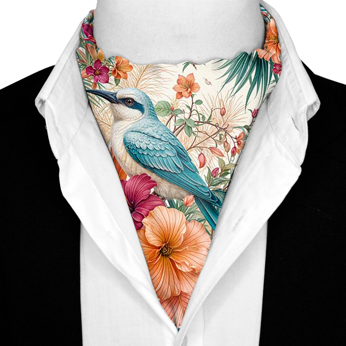 AZURE SERENADE SILK ASCOT – PREMIUM COLLECTION