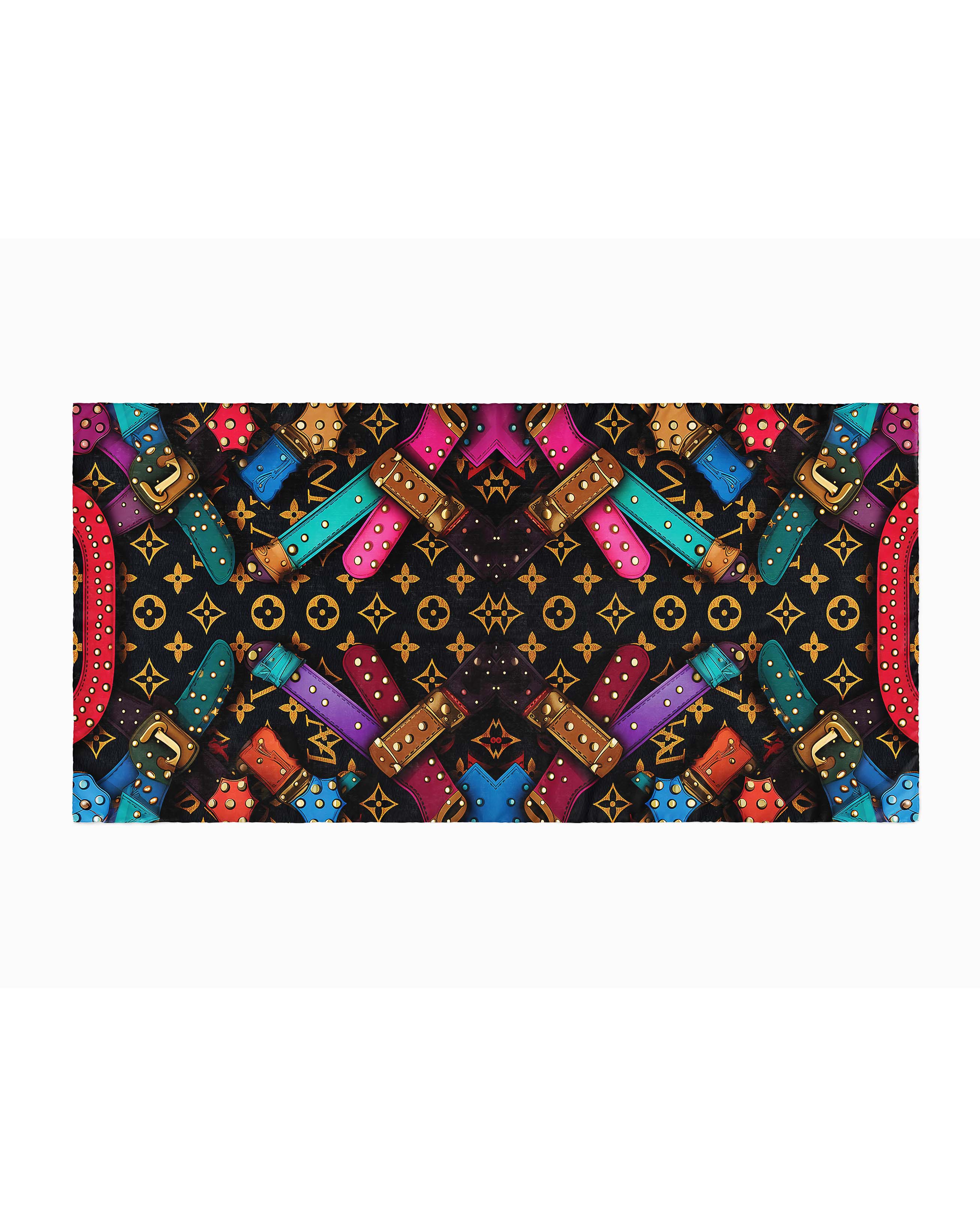 BLACK PACHES SILK WOMEN SCARF – PREMIUM COLLECTION