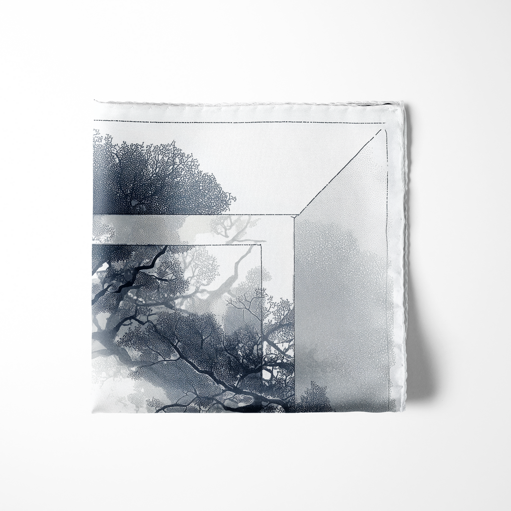 VEINSCAPE SILK POCKET SQUARE