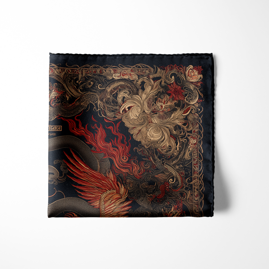 DRAVON SILK POCKET SQUARE
