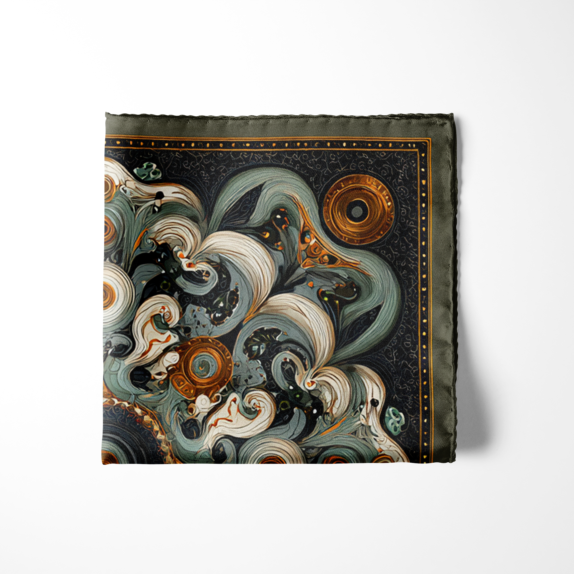 VERMILLION SILK POCKET SQUARE