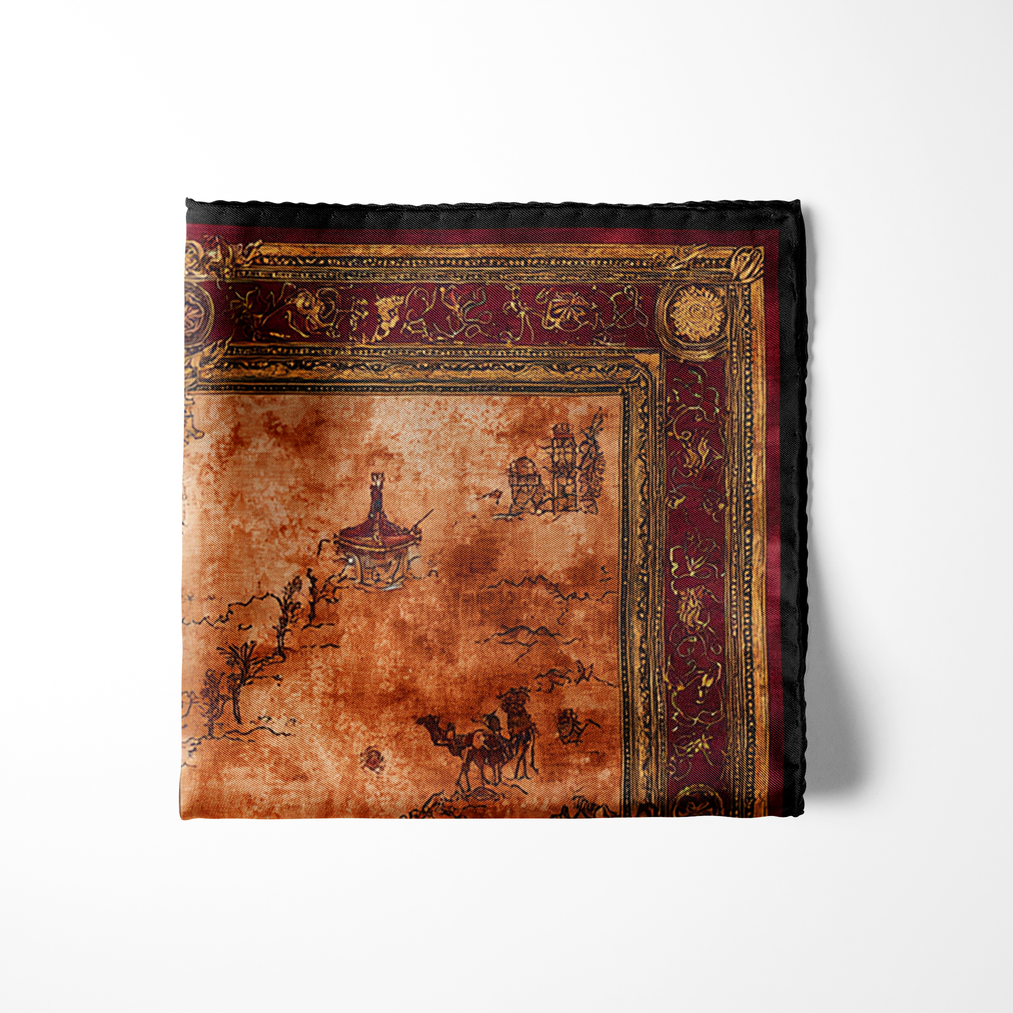 CARAVANA SILK POCKET SQUARE