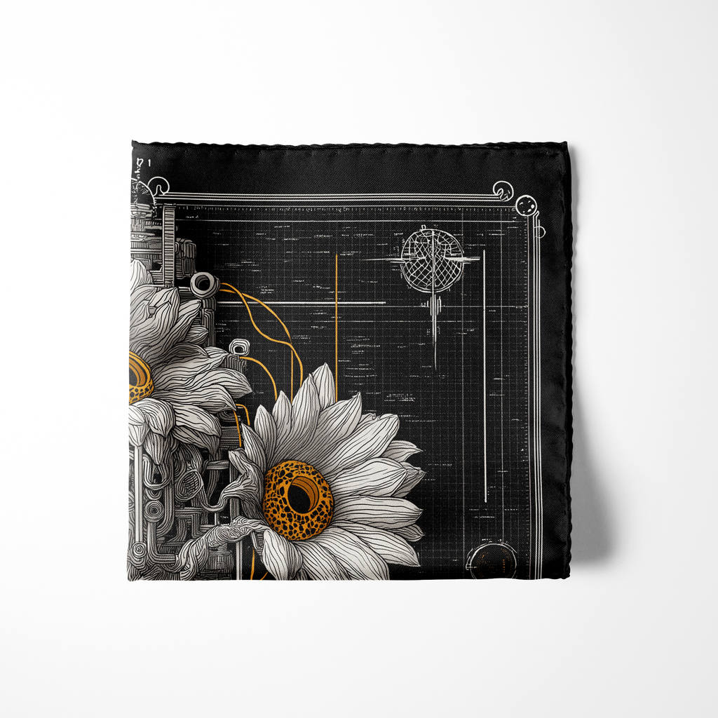 TECHFLORA SILK POCKET SQUARE