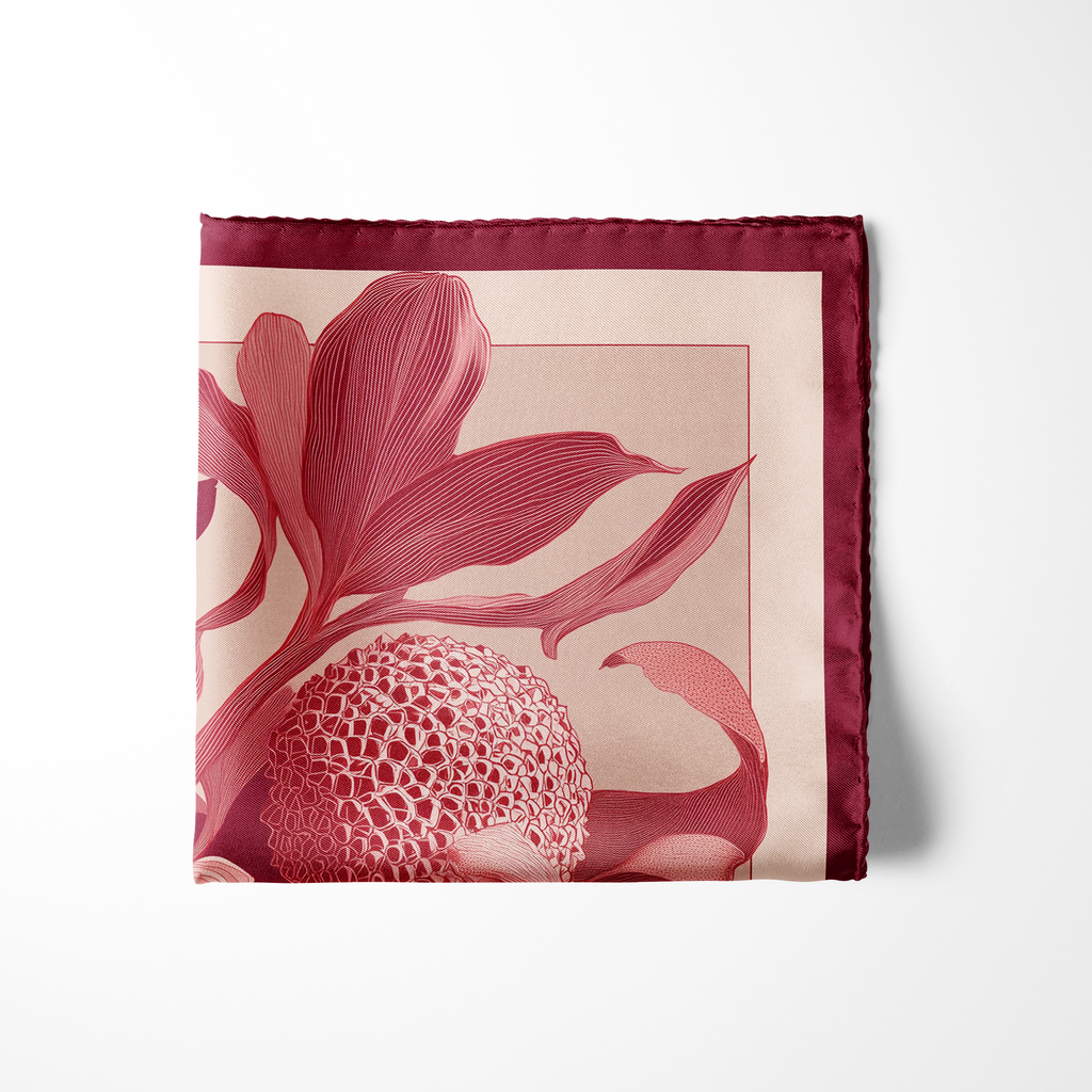 LYCHEORA SILK POCKET SQUARE