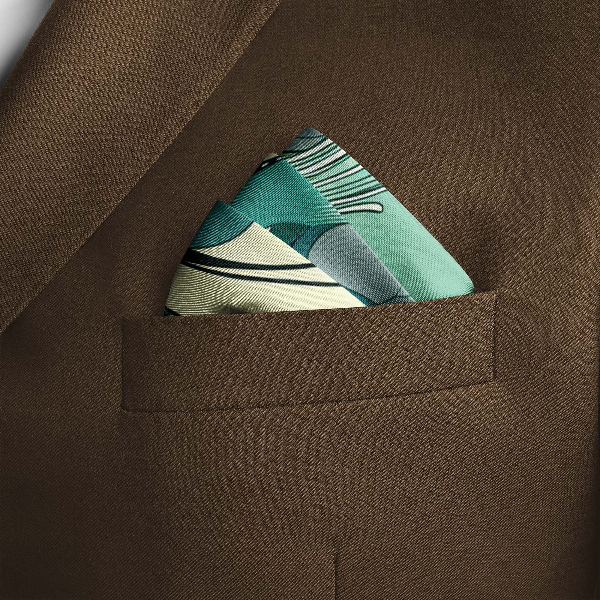 BABS PEASE SILK POCKET SQUARE