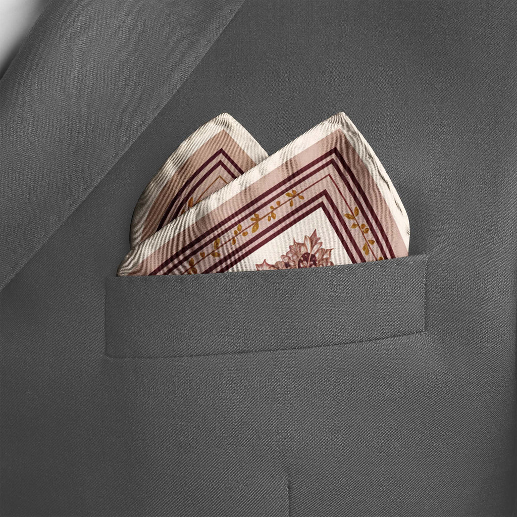 BAROQUE BLOOM SILK POCKET SQUARE