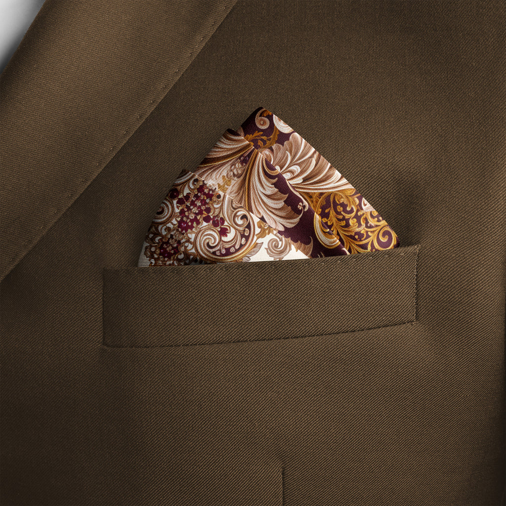 BAROQUE BLOOM SILK POCKET SQUARE