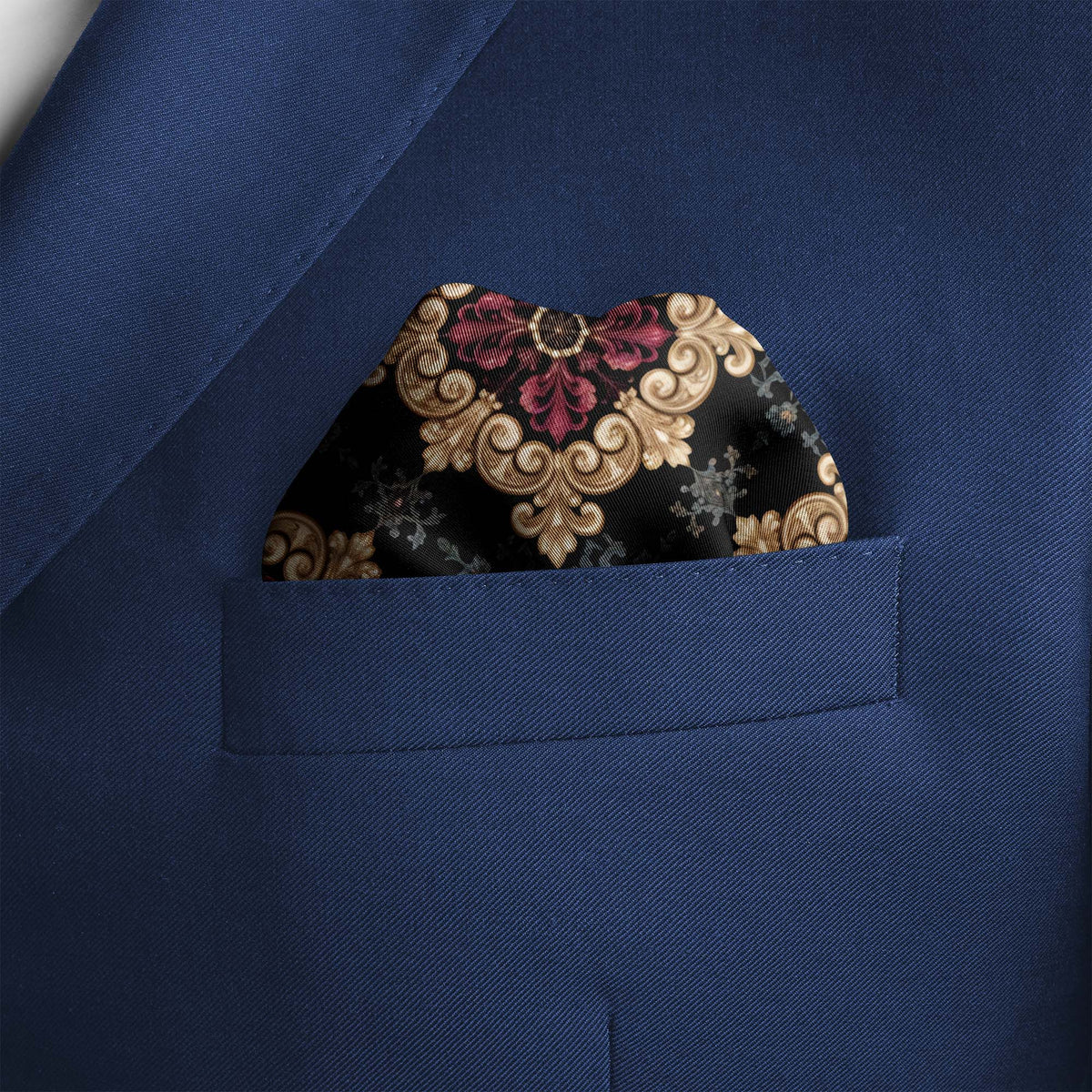 BAROQUE ROSE SILK POCKET SQUARE