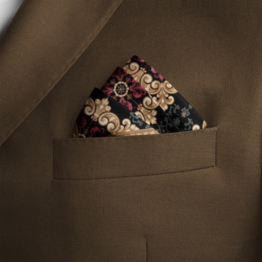 BAROQUE ROSE SILK POCKET SQUARE