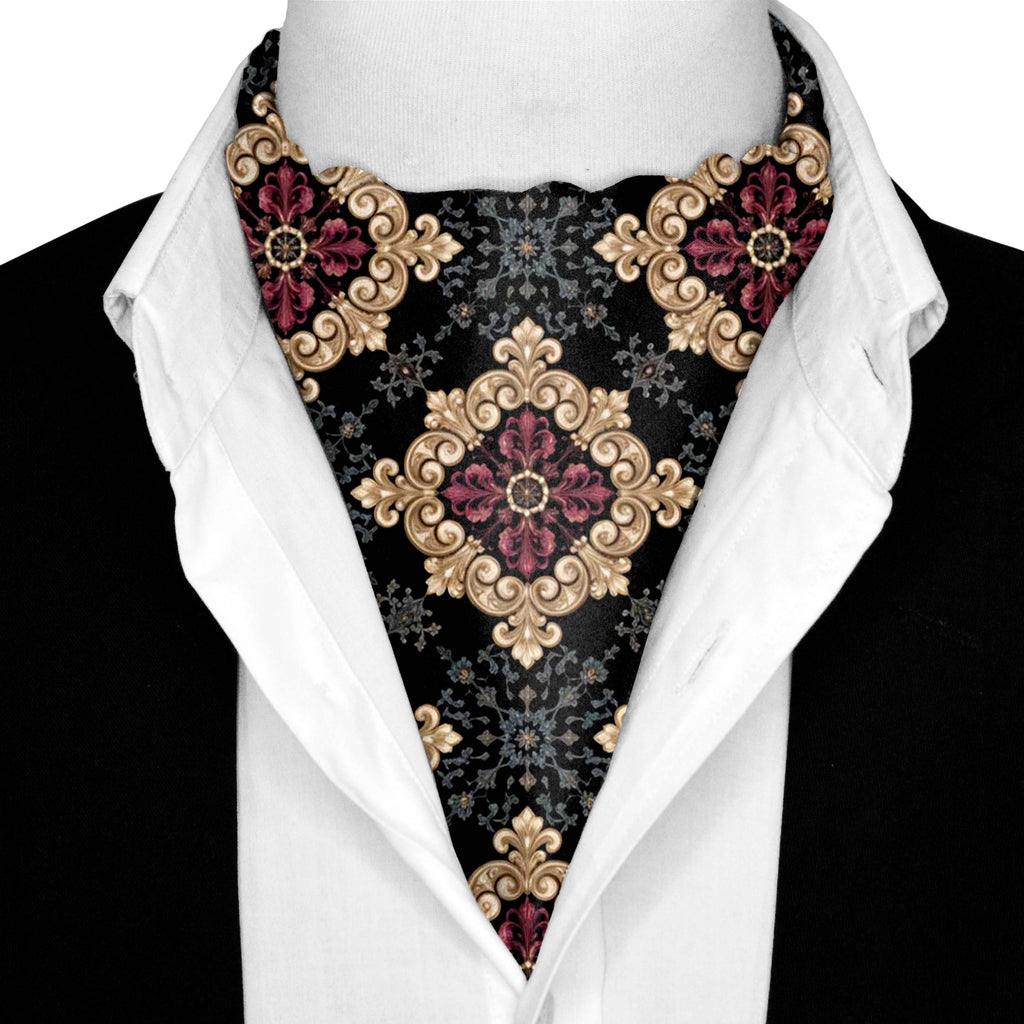 BAROQUE BLOOM SILK ASCOT – PREMIUM COLLECTION