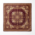 BURGUNDY BAROQUE BLOOM SILK POCKET SQUARE