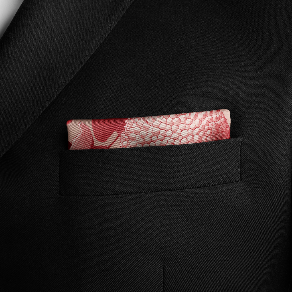 LYCHEORA SILK POCKET SQUARE