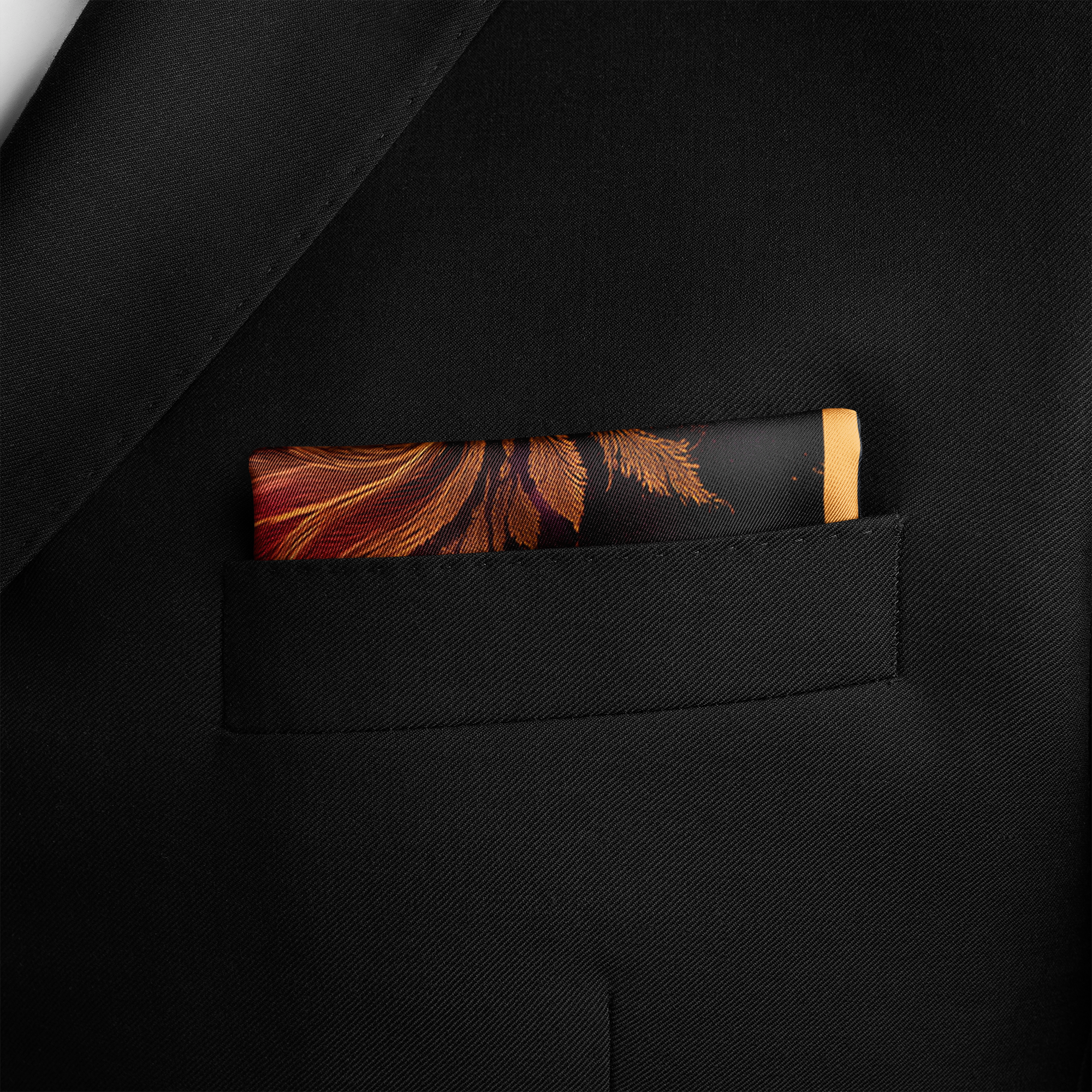 EMBER SILK POCKET SQUARE