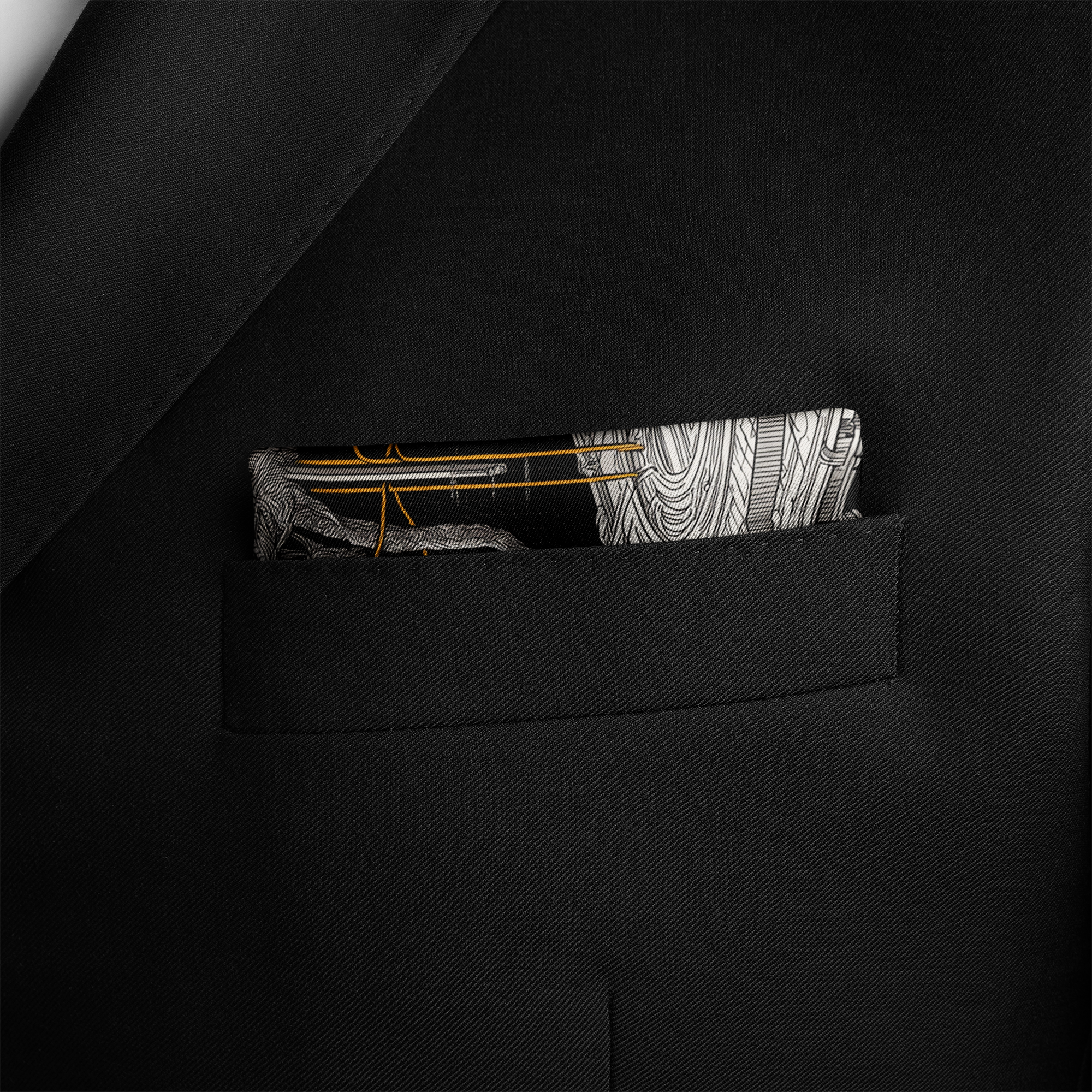 TECHFLORA SILK POCKET SQUARE