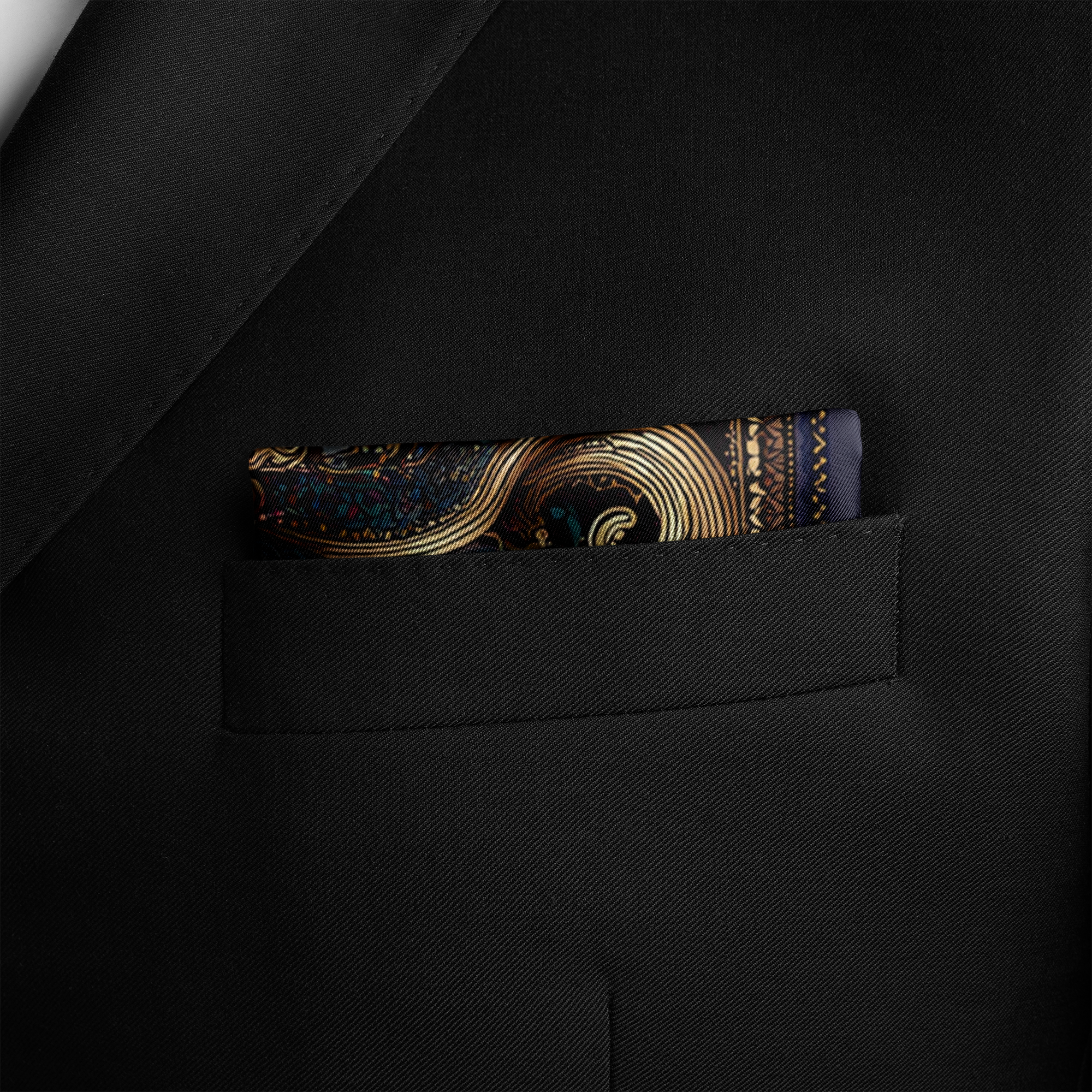 BARZIN SILK POCKET SQUARE